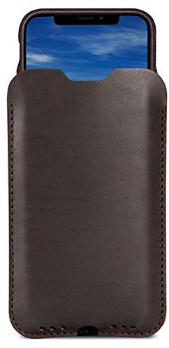 Pack & Smooch Hülle für iPhone SE (2020-2022) / 8/7 MIT Apple Leder Case/Silikon Case - Kingston - Pflanzlich gegerbtes Leder, Made in Germany, Dunkelbraun