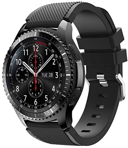 Bracelet Vouzhui Compatible avec la montre Samsung Gear S3 Frontier/Gear S3 Classic/Galaxy 46 mm/huami amazfit 2/montre huawei GT, bracelet de sport en silicone souple de 22 mm