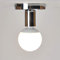 Mengjay Vintage Deckenleuchten, Retro E27 Lampenfassung Leuchtmittel Metall Lampenschirm Deckenlampe Semi-Flush Mount Pendelleuchte (Silber)