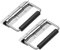 Gobesty 2 Stück klappgriff, Hardware Boxen Gefedert kistengriff, Silber Griffe Griff Tragegriff für Toolbox Tür (125mm)