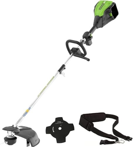Tagliaerba a batteria Greenworks Tools 80V 40cm, 800W 5500RPM, impugnatura ad anello, 2 in 1, con decespugliatore e cavo in nylon, alimentazione a spinta, con cintura