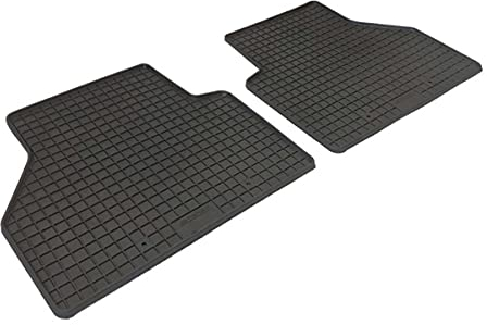 Gummimatten passend für VW Caddy V (2-teilig, Hinten) Gummi Fußmatten Matten, Geruchneutral, 1cm Rand, Schwarz