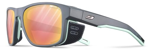 JULBO Unisex Shield M Sunglasses, Dunkelgrau/Pastellgrün, One Size