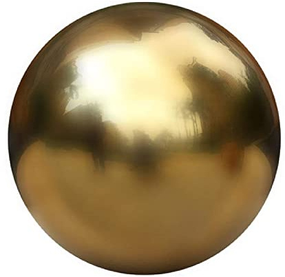 Sfera decorativa in titanio oro, sfera fissa in acciaio inossidabile, 100-200 mm, sfera dorata cava lucida, sfera cava specchiata