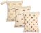 Treer 3 Stück Wetbag Kindergarten, Stoffwindeln Nasstaschen Baby Wetbag Wasserdicht Waschbar Kleinkind Windeln Organizer Beutel mit Reißverschluss (Beige Sonne,30x40cm)