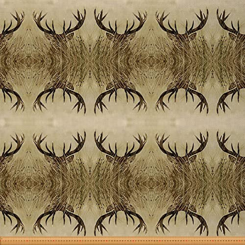 Tela impermeable para interiores y exteriores, tela impermeable de ciervo de cola blanca, tela de cervatillo de animales de caza, fauna silvestre de The Yard, tela de ciervo silvestre, tela de