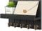 Baoswi Key and Mail Holder for Wall, Key Hanger for Wall with Shelf Wood Wall Shelf with Hooks - 5 Hooks for Wall Decorative Retro Hanging Organiser Rustic Farmhouse Decor for Entryway (Black)