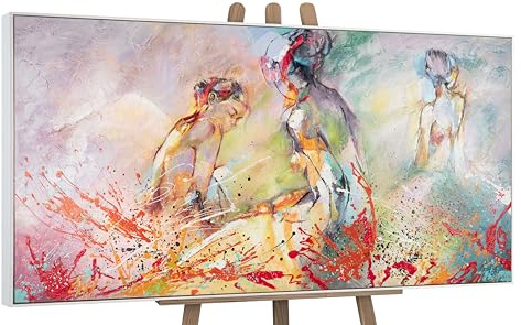 YS-Art Abstrakt Stil Acrylbild Heißer Sommer Akt Kunstwerke gerahmt