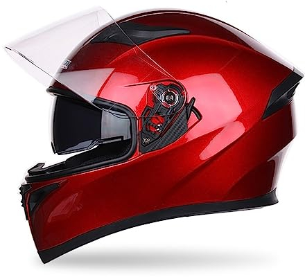 Vollvisierhelme Retro Moto Bike für Herren ABS Standard Motorrad Ganzjahres-Integralhelme Sportbikes Motorrad