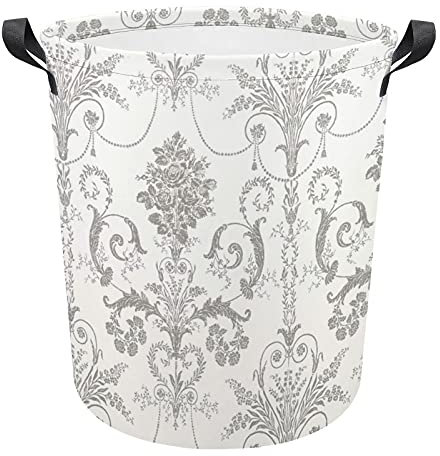 Wäschekorb Laura Ashley Graue Blume Faltbarer Aufbewahrungskorb Tragbar Aufbewahrungskorb, Für Kissen, Wäsche, Kleidung