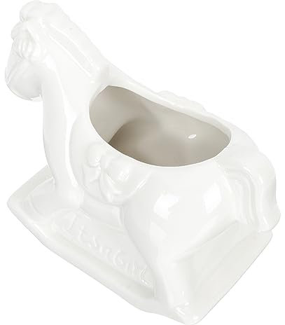 BESPORTBLE Keramik-trojaner-blumentopf Cartoon Pferd Blumentopf Cartoon-pflanzbehälter Blumentopf in Tierform Vintage Vasen Für Blumen Pflanzentopf Pflanzer Weiß Saftige Schale Schreibtisch