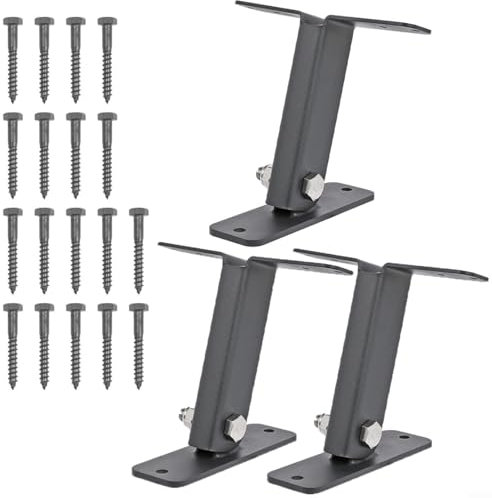 Kit de support de poutre de toit en acier inoxydable 304 pour pergola 15 cm x 17 cm x 16,5 cm (3 pièces)