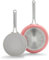 GreenPan Nova 8” and 10” 2 Piece Frying Pan Skillet Set, Healthy Ceramic Nonstick, PFAS-Free, Induction Suitable, Dishwasher and Oven Safe, Coral