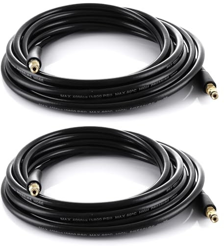 YOUNTHYE 2PCS Pressure Washer Hose, 2x6M High Pressure Garden Hose for Karcher Pressure Washer Replacement, K2 K3 K4 K5 K6 K7 High Pressure Hose Pipe Pressure Washer Accessories