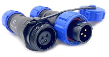 Anschlussstecker Luftfahrtstecker SP13 3 Polig, IP68 3 Pin Lötfreier Aviation-Stecker Wasserdichter und Staubdichter Luftfahrtstecker für Außenlampen Verwendet 250V 13A (14AWG Kabel Schraub-Crimp)