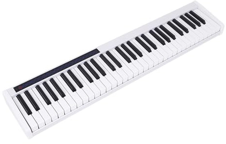61-Tasten-E-Piano Für Anfänger E-Piano Für Erwachsene Tragbares E-Piano Für Den Heimgebrauch(White)