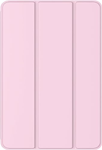 Sonlaryin Étui de tablette 10,1 avec fonction veille/réveil automatique, avant pliable en trois parties en cuir et coque arrière en TPU souple pour tablette 10, ne convient pas pour Nokia TCL - Rose