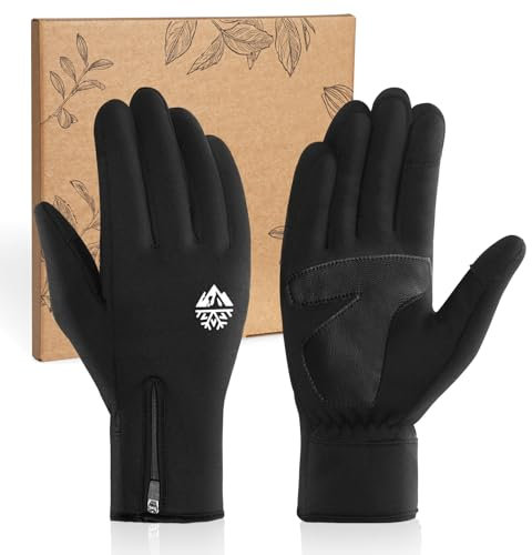 RIGWARL Warmer Winterhandschuh für Männer und Frauen - Perfekt für kalte Tage im Freien,Black-L