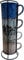 DEENZ Jumbo Embossed Multi Color Stacking Mugs 4Pk Stackable Mugs Set Matching One Another with Lovely