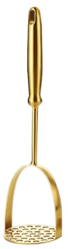 Moqqeu Gold Stainless Steel Potato Masher Household Potato Manual Multifunctional Masher Masher