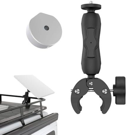 Mini Supporto Supporto con Morsetto per Asta Regolabile per Mini Parabola Satellitare, Staffa di Montaggio con Adattatore, Mini Morsetto per (Supporto