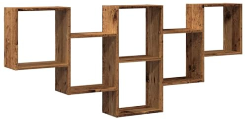 vidaXL Wandregal Altholz-Optik 159x18x66 cm Holzwerkstoff