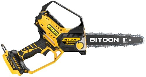 Mini motosega per Dewalt 20 V MAX batteria, auto-oliatore, 2 in 1 2 in 1 senza spazzole per potatura a batteria, mini motosega per taglio del legno (batteria non inclusa)