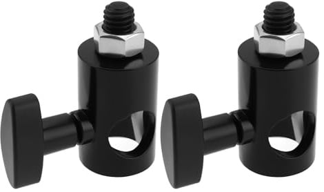 ECSiNG 2 x 3/8 Zoll DSLR Schnellkonvertierungsadapter für Foto-Lichtstative Schwenkkopf-Blitzkameras 5/8 Zoll auf 3/8 Zoll Fotoausrüstung