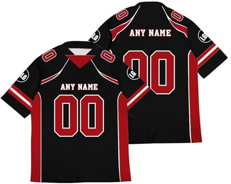 American Football Trikot Personalisiert American Football Jersey Shirts Personalisierte Spieltrikots mit Name Nummer Logo für Kinder Erwachsene Junge Mädchen Herrn Damen A27