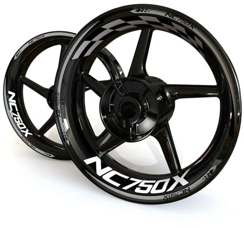 SYMWBD Adesivi per Cerchi Moto Adesivi per Cerchi per NC 750 X NC750X NC 750X Strisce Riflettenti Cerchi Decalcomania Adesivi Riflettenti(Colore6)