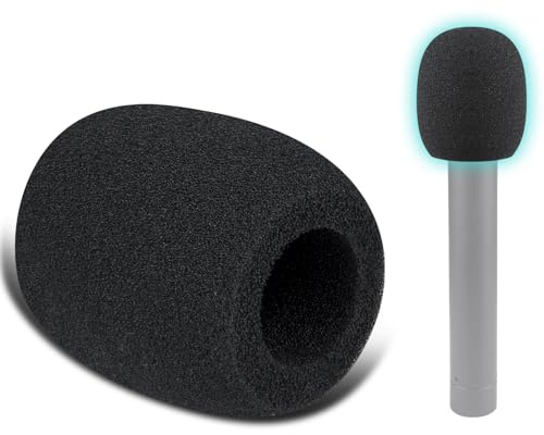 SOULWIT 4Pcs Microfoni Filtro Pop per AKG P170 Pencil Condenser, Protezione Microfono Schiuma Mic Copri Parabrezza - Nero