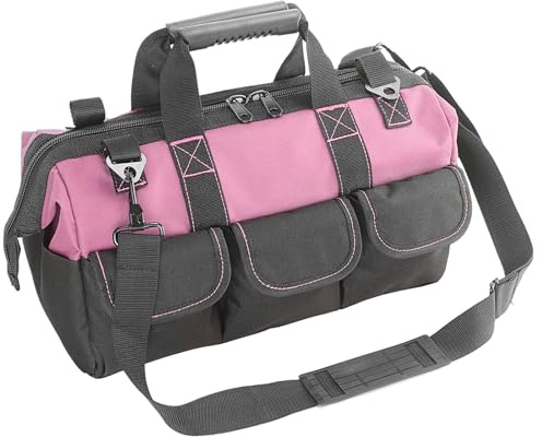 Yongzhenlite Gartengeräte-Tasche, 40,6 cm breite Öffnung, für Damen und Herren, Werkzeugtasche mit geformtem Boden und kunststoffgepolstertem Innentaschen zur Werkzeugaufbewahrung