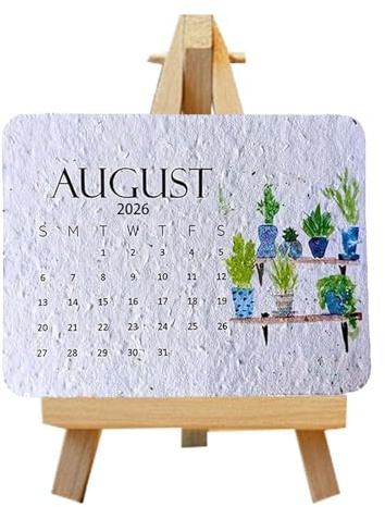 2026 Kalender Zum Züchten Ihrer Eigenen Blumen. Mit Abbaubaren Seiten Versehen Perfekt Für Büro Und Heimdekorationsprojekte. Verwenden Sie Einen Biologisch Abbaubaren Pflanzkalender