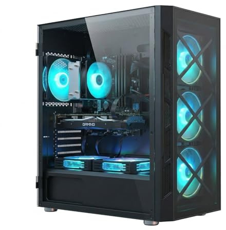 STGSivir PC Gaming Fisso, Core i7, GTX 1660S 6G, 32G RAM, 1T SSD | Computer Gaming per Streaming, Editing Video, Compiti, fino a 3.9 GHz, WiFi 6, BT 5.0, 4K,HDMI,DP, Win11 Pro, Case ARGB