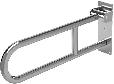 ML-Design WC Haltegriff für Senioren & Behinderten, aus Edelstahl, 60 cm, klappbar, Aufstehhilfe, Handläufe für Toilettenpflege, WC Toilettenhaltegriff, Stützgriff fürs Bad, Tragfähigkeit bis 200 kg