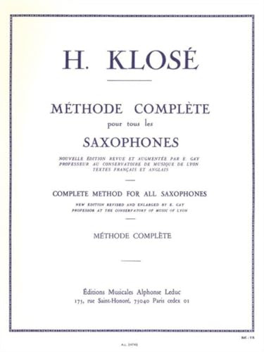 METHODE DE SAXOPHONE COMPLETE (FRANCAIS-ANGLAIS)