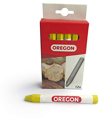 Oregon Multi Surface Marking Crayon – Yellow, Professional 6 Sided Chalk Markers, Writes on Wood, Metal, Stone, Concrete, Tiles, Ceramic, Plastic, Glass & More (Pack of 12) (295363)