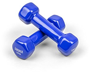 Kurzhanteln | 2er Set | Hantelset | je 1 kg | Hanteln für Frauen und Männer | Fitness und Krafttraining zuhause und im Fitnessstudio | 2x 1 kg | Hexagon