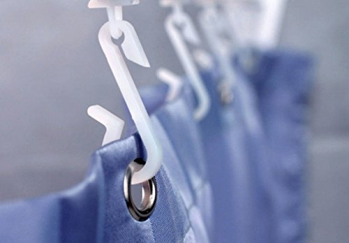 Euroshowers Replacement Shower Curtain Hooks and Gliders for Rail Bendi Bendy Track - Available as 6, 12, 18, 24, 36, 48 packs (12)