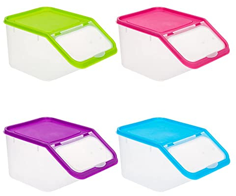 Invero® 4-teiliges Set von Frischhalteboxen aus Kunststoff mit Schaufel