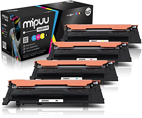 Mipuu 4 Toner kompatibel zu Samsung CLT-P404C (Schwarz, Cyan, Magenta, Gelb, SU365A) Druckerpatronen für Samsung Xpress C480fw C480w C430 C430w C480 C480fn C482w Laserdrucker