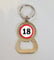 18 Road Sign Metal Bottle Opener Keyring Ideal 18th Birthday Gift N399