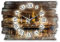 Kreative Feder Designer Wanduhr Dresden bei Nacht aus Holz Größe 40x27cm - Wanduhr im Landhaus-Stil Shabby-Style Made in Germany leise ohne Ticken (Dresden, leises Funkuhrwerk)