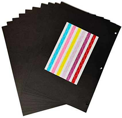 ZEEYUAN Scrapbook pages 26cm x 18.5cm, Noir Recharges Pages pour World Map Albums photos 10pcs