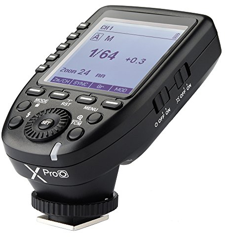 Godox Xpro-O TTL Drahtloser Blitzauslöser, 2.4G 1 / 8000s HSS TTL Convert-Manual TCM-Funktion Großer LCD-Bildschirm-Flash-Sender für Olympus Panasonic-Kameras