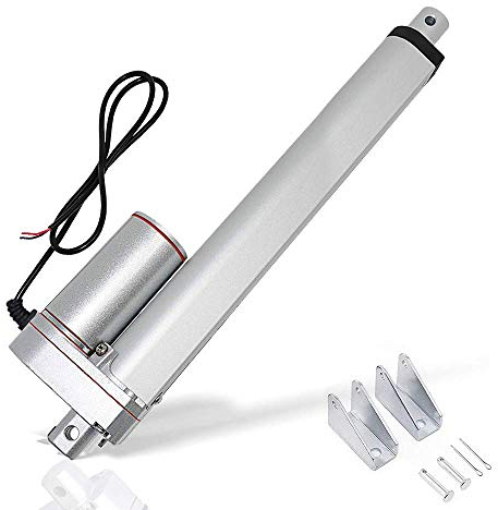 DCHOUSE Attuatori di movimento lineari 1500N/150KG Attuatori lineari da 200mm/8 Corsa 12V DC Motore elettrico Staffa di montaggio