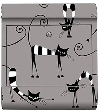 motivX-Ideenwerkstatt Briefkasten Kombi Wandbriefkasten mit Motiv Katzen Illustration