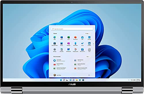 2022 ASUS ZenBook 2 in 1 15.6” FHD Touch Screen Laptop | AMD Ryzen 7 5700U ( Beat i7-1165G7) | 8GB RAM | 256GB SSD | Backlit Keyboard | Windows 11 | Grey | with USB3.0 HUB Bundle