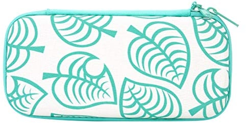 PUSOKEI Sac de Protection de Rangement pour Console de Jeu, Housse de Transport étui de Rangement pour Animal Crossing (Vert + Blanc)