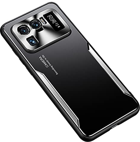 ESTH® Custodia per Xiaomi Mi 11 Ultra Cover in Alluminio & Silicone [Design Meccanica Durevole] Protezione da Cadute e Urti, Cover per Xiaomi Mi 11 Ultra, Argento